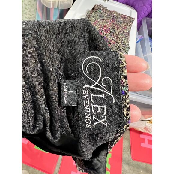 Alex tank top and jacket formal party purple teal sparkle - Picture 16 of 16